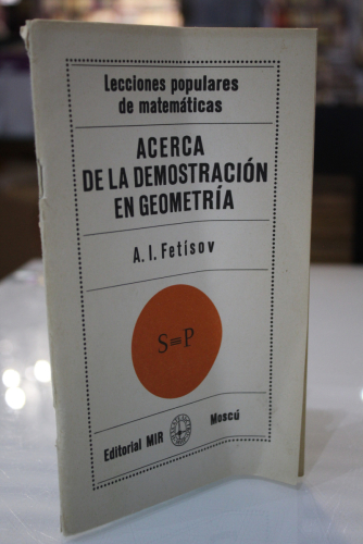 Portada del libro de Acerca de la demostración en geometría.