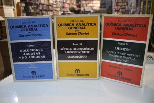 Portada del libro de Curso de Química Analítica General.- 3 tomos.