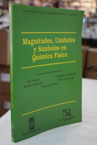 Portada del libro de Magnitudes, unidades y símbolos en química física
