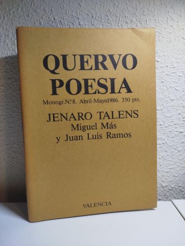 Portada del libro de Quervo Poesía. Monogr. Nº8. Abril-Mayo 1986