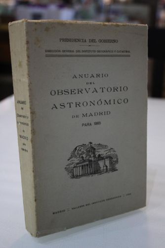 Portada del libro de Anuario del observatorio astronómico de Madrid para 1965.