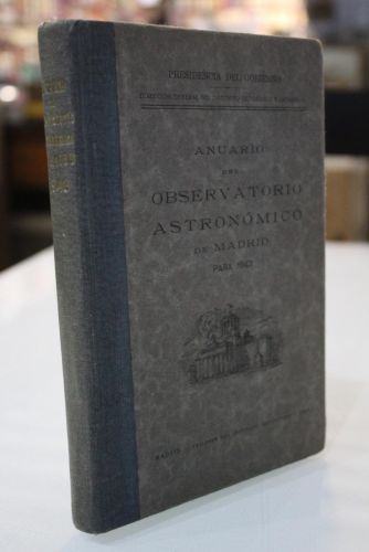 Portada del libro de Anuario del observatorio astronómico de Madrid para 1943.