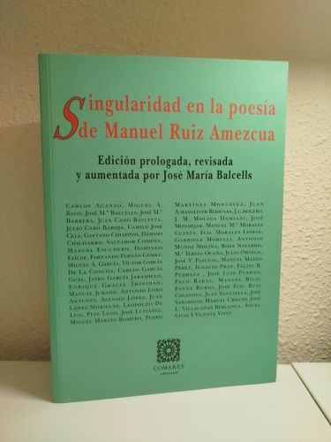 Portada del libro de Singularidad en la poesía de Manuel Ruiz Amezcua