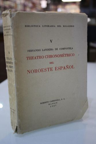 Portada del libro de Theatro Chronométrico del Noroeste Español.