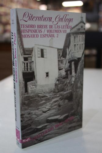 Portada del libro de Literatura Gallega.- Tesoro breve de las letras hispánicas. Volumen VII. Serie Mosaico Español. II.
