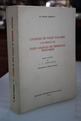 Portada del libro de Catálogo de voces vulgares y en especial voces gallegas de diferentes vegetables.