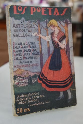Portada del libro de Los Poetas. Antología de poetas gallegos.