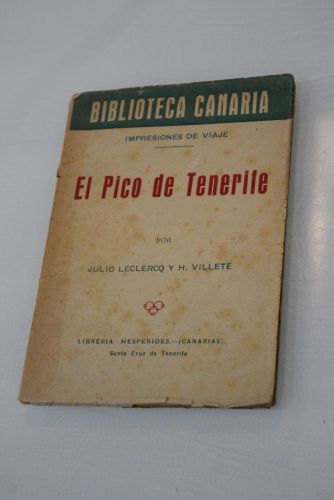 Portada del libro de El Pico de Tenerife.