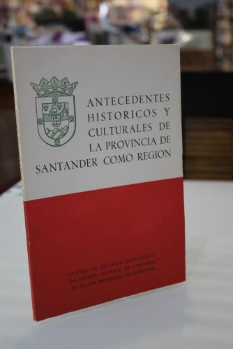 Portada del libro de Antecedentes históricos y culturales de la provincia de Santander como región.