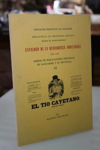 Portada del libro de Catálogo de la Hemeroteca Montañesa. 1809-1976. Índices de Publicaciones Periódicas de Santander y su...