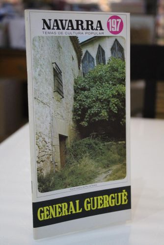 Portada del libro de General Guergué.- Navarra. Temas de Cultura Popular, 197.- Dedicado.