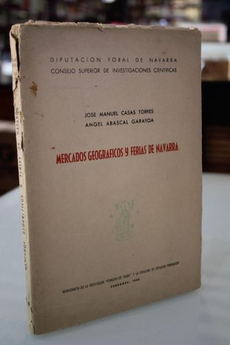 Portada del libro de Mercados geográficos y ferias de Navarra.