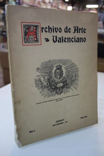 Portada del libro de Archivo de Arte Valenciano