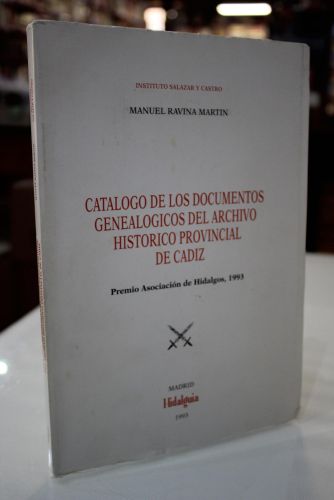 Portada del libro de Catálogo de los documentos genealógicos del Archivo Histórico Provincial de Cádiz