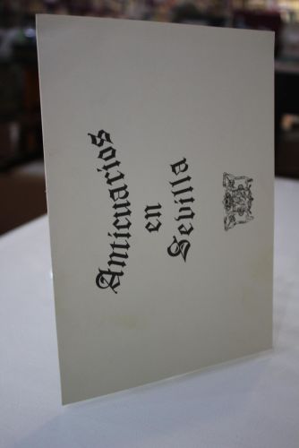 Portada del libro de Anticuarios en Sevilla.- 1992.