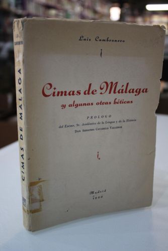 Portada del libro de Cimas de Málaga y algunas otras béticas.