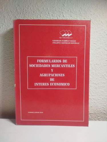 Portada del libro de Formularios de sociedades mercantiles y agrupaciones de interés económico