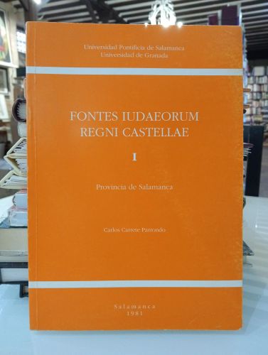 Portada del libro de Fontes iudaeorum regni castellae. Tomo I: Provincia de Salamanca