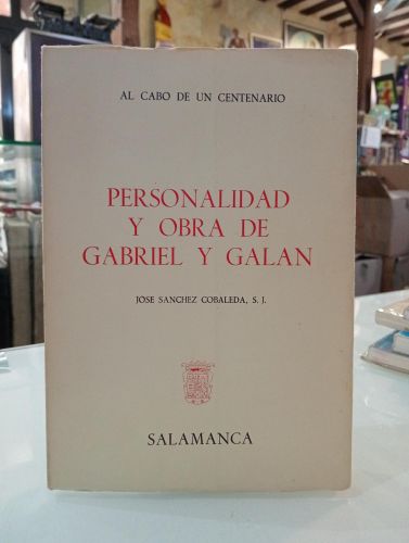 Portada del libro de Personalidad y obra de Gabriel y Galán Portada del libro de Personalidad y obra de Gabriel y Galán