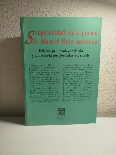 Portada del libro de Singularidad en la poesía de Manuel Ruiz Amezcua