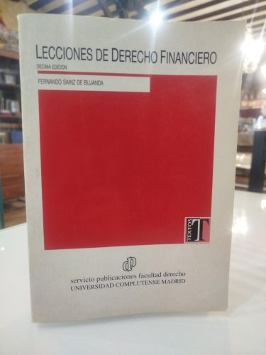 Portada del libro de Lecciones de Derecho Financiero