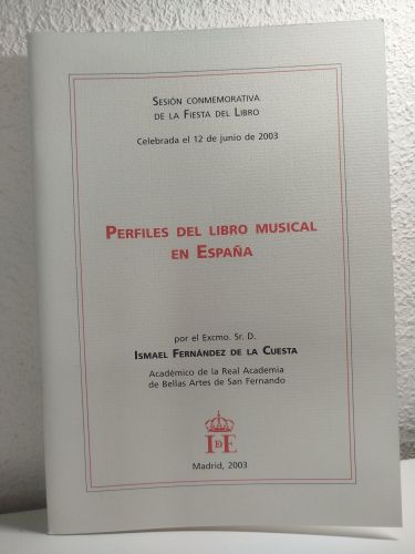 Portada del libro de Perfiles del libro musical en España