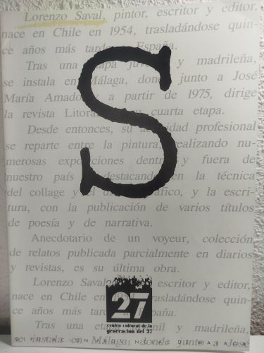 Portada del libro de Cuaderno dedicado a Lorenzo Saval