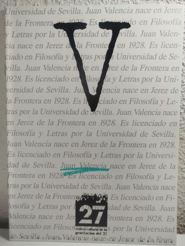 Portada del libro de Cuaderno dedicado a Juan Valencia