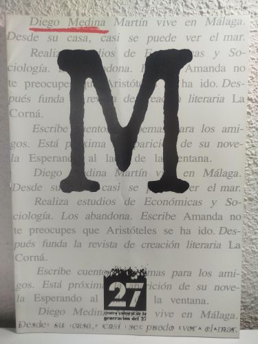 Portada del libro de Cuaderno dedicado a Diego Medina