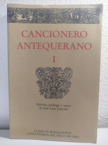 Portada del libro de Cancionero antequerano I