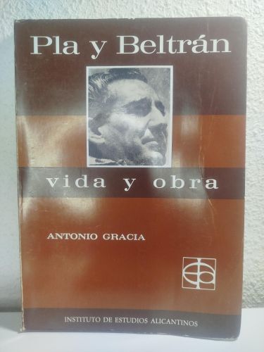 Portada del libro de Pascual Pla y Beltrán. Vida y obra