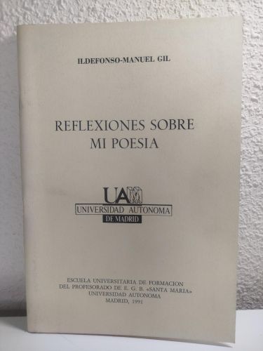 Portada del libro de Reflexiones sobre mi poesía