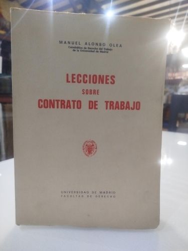 Portada del libro de Lecciones sobre contrato de trabajo