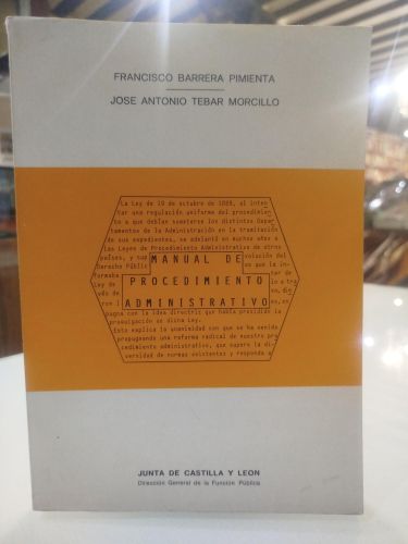 Portada del libro de Manual de procedimiento administrativo