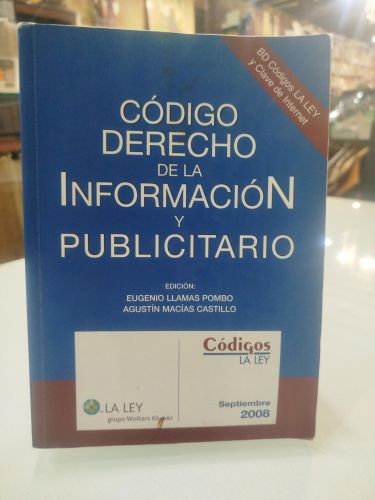 Portada del libro de Código derecho de la información y publicitario