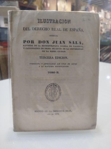 Portada del libro de Ilustración del Derecho Real de España, Tomo II