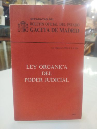 Portada del libro de Ley Orgánica del Poder Judicial