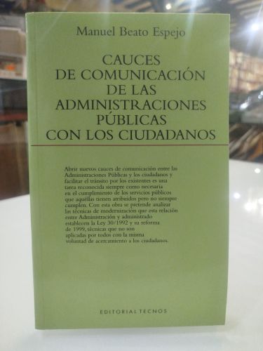 Portada del libro de Cauces de comunicación de las administraciones públicas con los ciudadanos