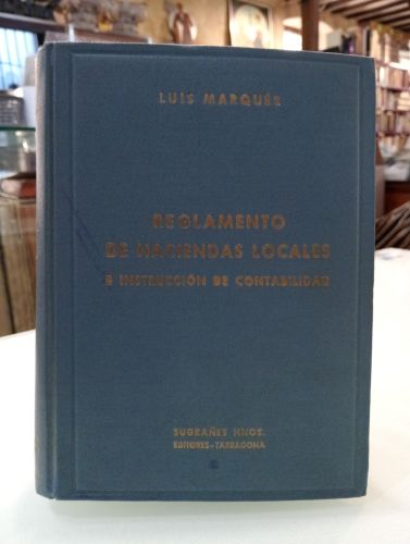 Portada del libro de Reglamento de haciendas locales e instrucción de contabilidad