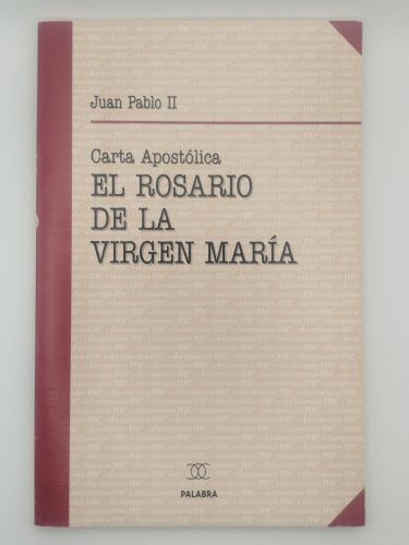 Portada del libro de Carta apostólica. El Rosario de la Virgen María