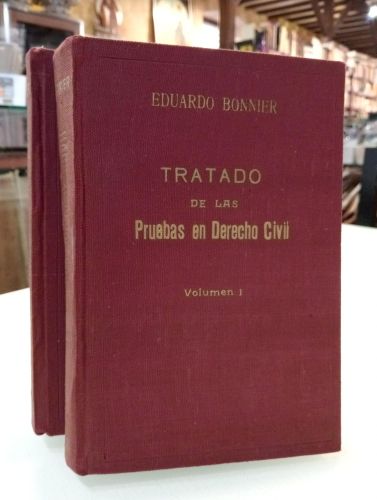 Portada del libro de Tratado de las Pruebas en Derecho Civil. Dos tomos