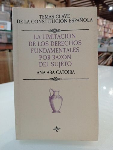 Portada del libro de La limitación de los derechos fundamentales por razón del sujeto
