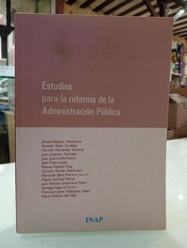 Portada del libro de Estudios para la reforma de la administración pública