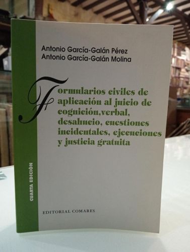 Portada del libro de Formularios civiles de aplicación al juicio de cognición, verbal, desahucio, cuestiones incidentales,...