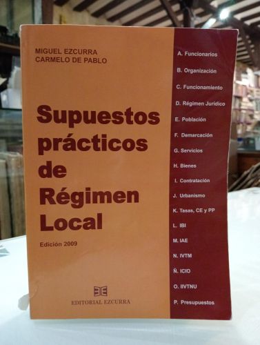 Portada del libro de Supuestos prácticos de régimen local