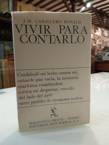 Portada del libro de Vivir para contarlo