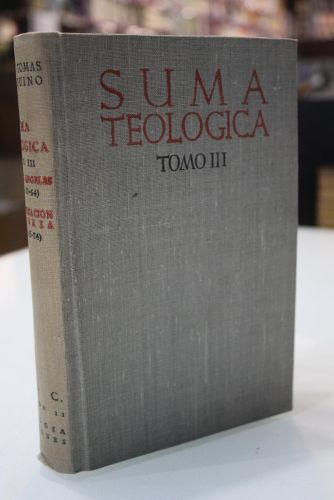 Portada del libro de Suma Teológica de Santo Tomás de Aquino. Tomo III. Tratado de los Ángeles. Tratado de la creación corpórea.