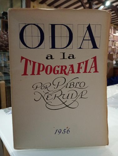Portada del libro de Oda a la tipografía