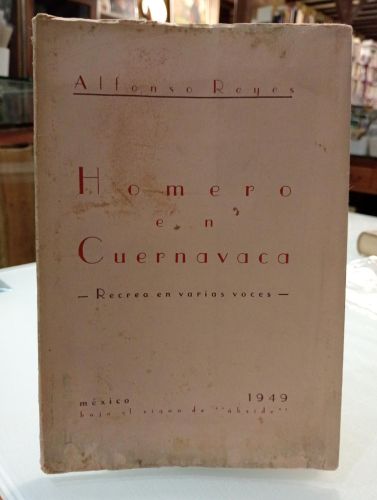 Portada del libro de Homero en Cuernavaca. Recreo en varias voces