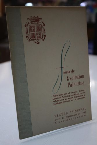 Portada del libro de Fiesta de exaltación palentina.